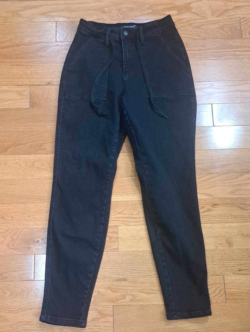 Judy Blue Black Tapered Drawstring Jeans